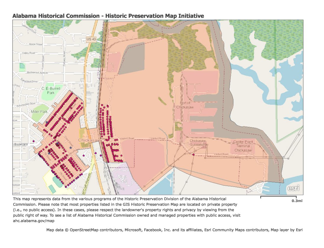Alabama Historical Commission - Historic Preservation Map Initiative