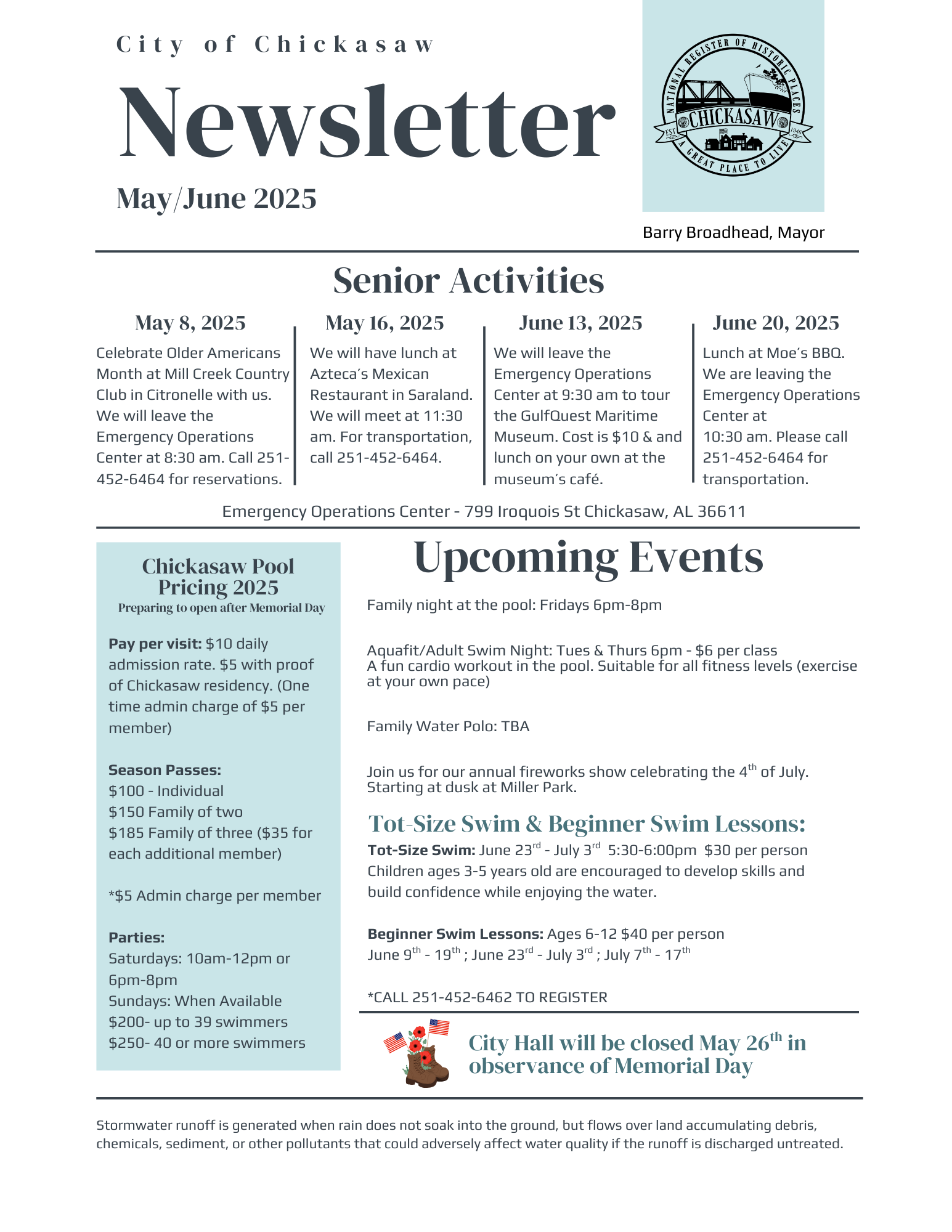 May June 2025 Recreation Newsletter