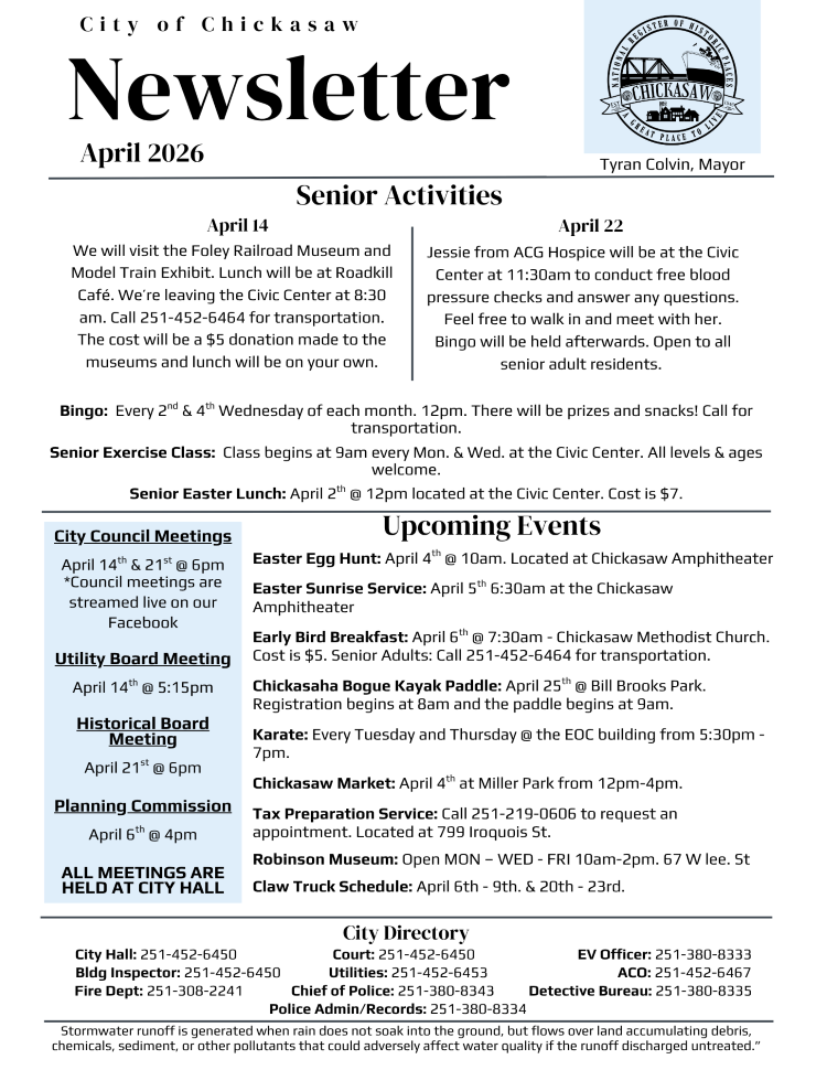 April Recreation Newsletter 